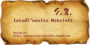 Istvánovits Nikolett névjegykártya