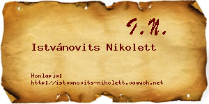 Istvánovits Nikolett névjegykártya
